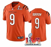 Nike Bengals Men & Women & Youth 9 Joe Burrow Orange 2022 Super Bowl LVI Vapor Limited Jersey,baseball caps,new era cap wholesale,wholesale hats
